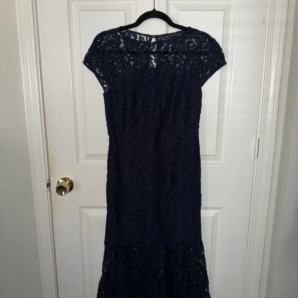 Banana Republic Midnight Blue Lace Midi Dress